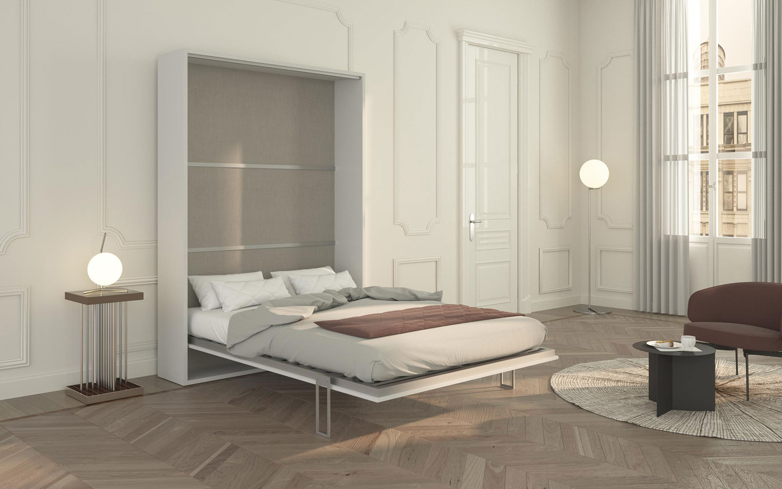 Piuma 140 - letto a scomparsa alla francese comodo due piazze